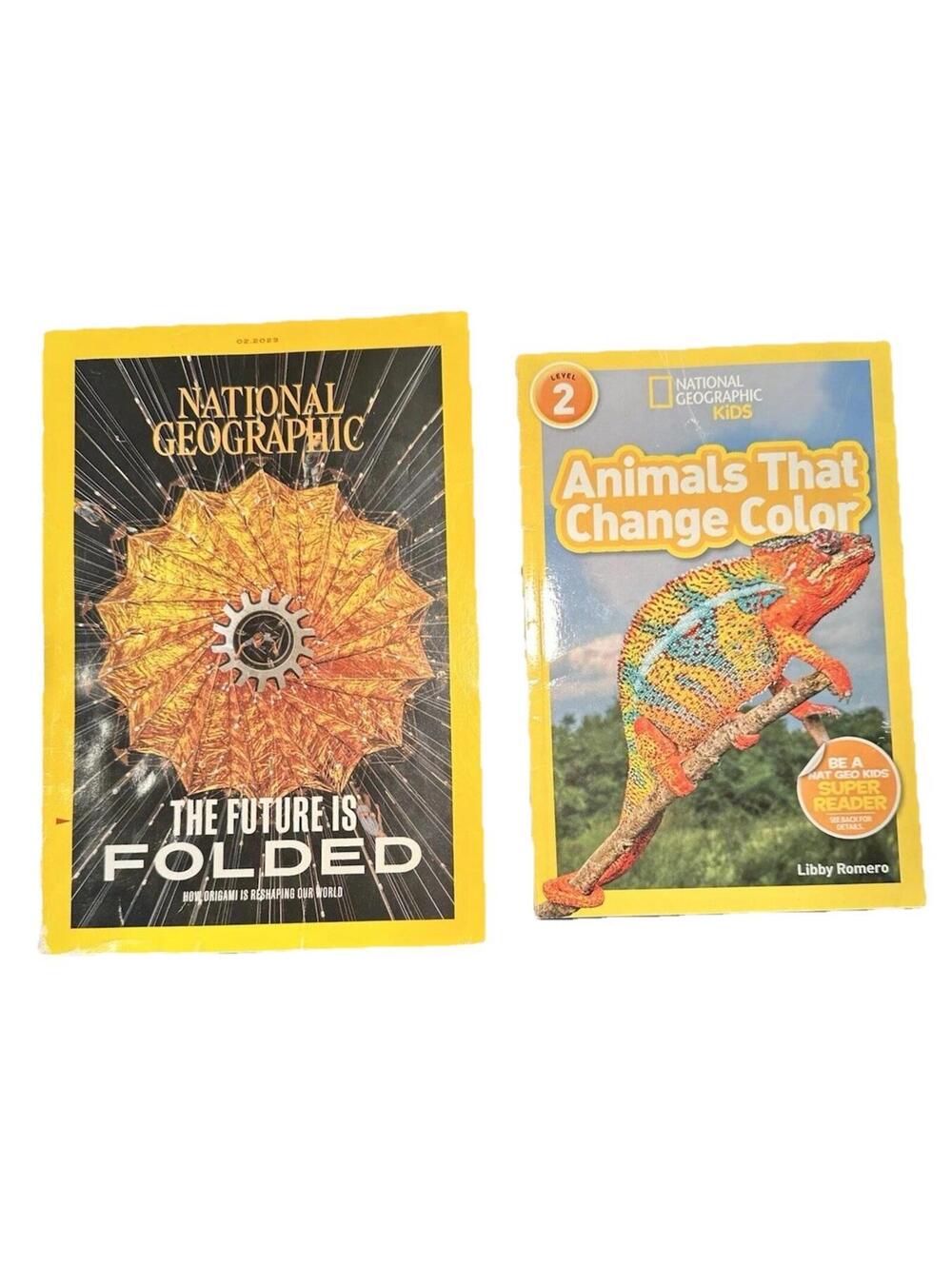 National Geographic Feb 2023 Future Folded & Kids Animals Change Color Lot 2